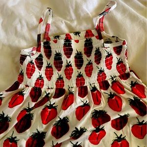 NWT Kate Quinn Strawberry Smocked Top and Matching Wide Rib Cotton Pants